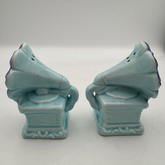 Vtg Arrow Japan Wildwood By The Sea NJ Boardwalk Gramophone Salt Pepper Shakers - Picture 5 of 9